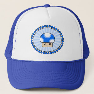 Casquette détrempé de bleu de champignon de Kawa