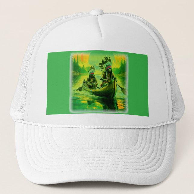 Casquette Deux Indiens Traversent Le Lac (Devant)