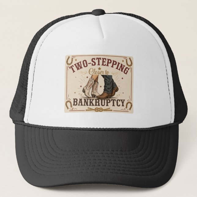 Casquette Deux pas de plus vers la faillite Signe occidental (Devant)
