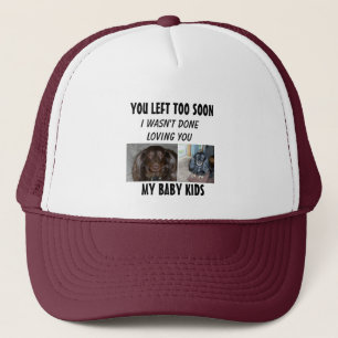 Casquette Deux photos hommage avec message affectueux