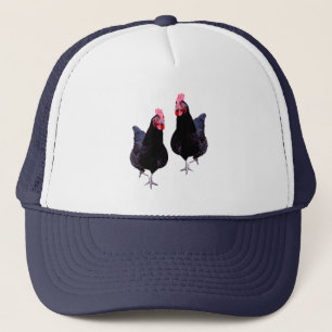 Casquette Deux poules noires, chapeau
