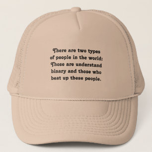 Casquette Deux types de personnes Funny Binary (Brute vs. Ne