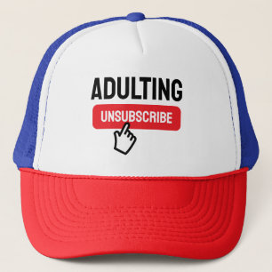 Casquette Devenir Adulte est Dur Humour pour se Désinscrire