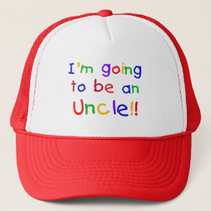Casquette Devenir un oncle Couleurs primaires Texte