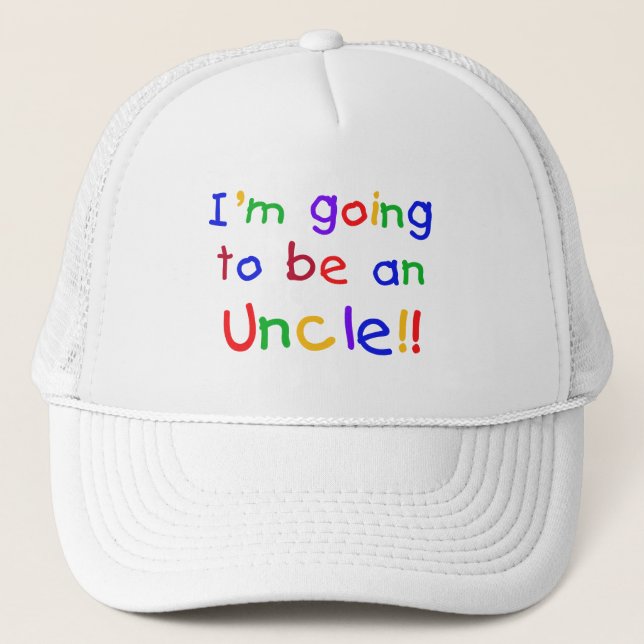 Casquette Devenir un oncle Couleurs primaires Texte (Devant)