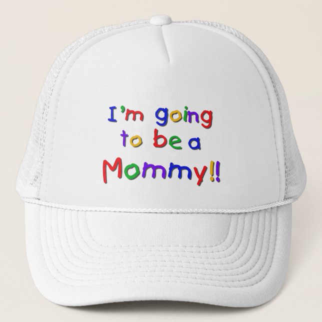 Casquette Devenir une maman couleur primaire (Devant)