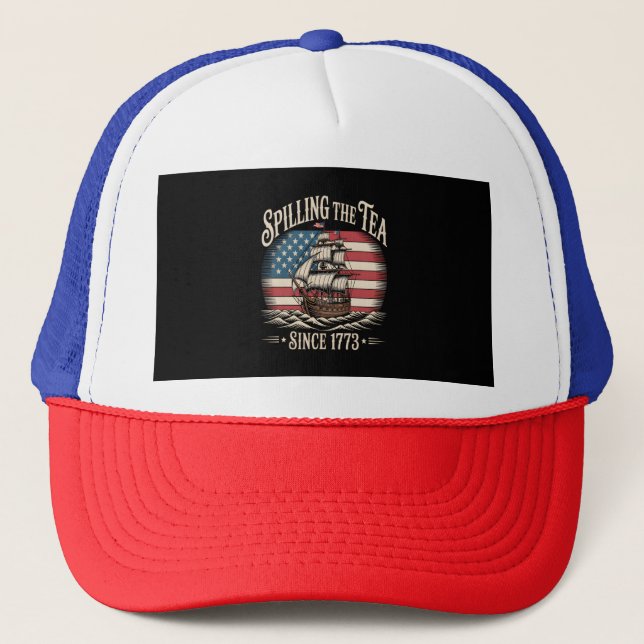 Casquette Déverser Le Thé Depuis 1773 Mème Drôle (Devant)