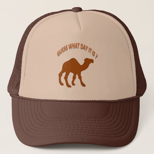 Casquette Devinez quel jour nous sommes ? Chameau du jour du (Devant)