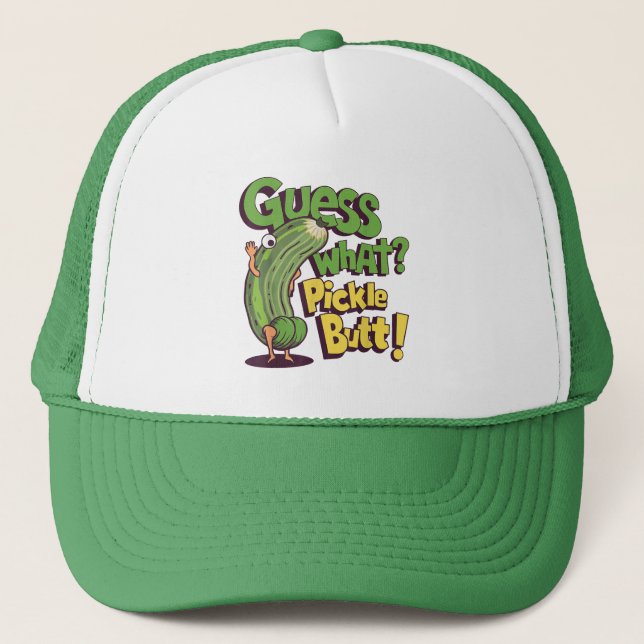 Casquette Devinez quoi_ Fessier de cornichon ! Concombre drô (Devant)