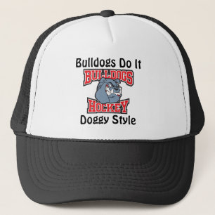 Casquette d'hockey de bouledogues - lettres rouges