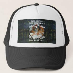 CASQUETTE DHS CBP JESUS VS TRUMP CAGE COMBAT CANNIBALE FBI I