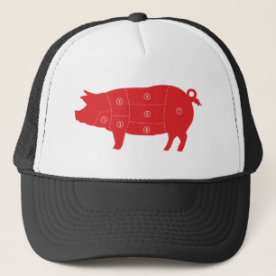 Casquette Diagramme de porc de cuisinier de chef de coupes