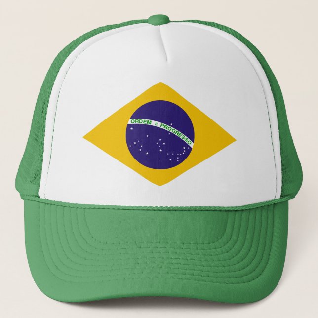 Casquette Diamant du Brésil - emblème du drapeau brésilien (Devant)