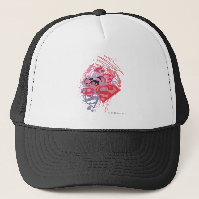 Casquette Diamants et lèvres Supergirl (Devant)
