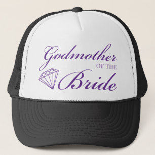 Casquette Diamond Godmère de la mariée violet