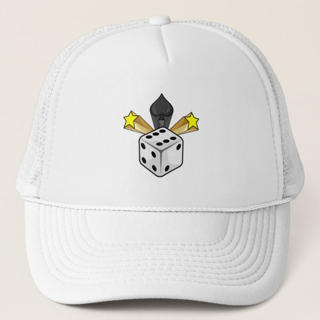 Casquette Dice au Poker avec pique et étoiles (Devant)