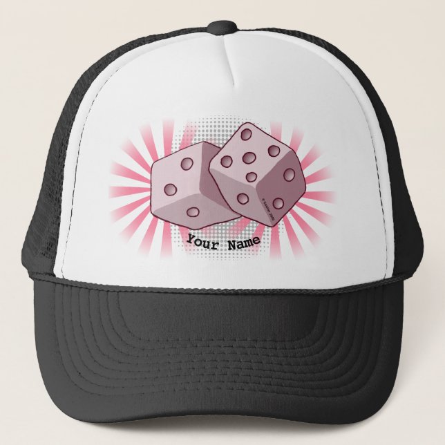 Casquette Dice rose (Devant)