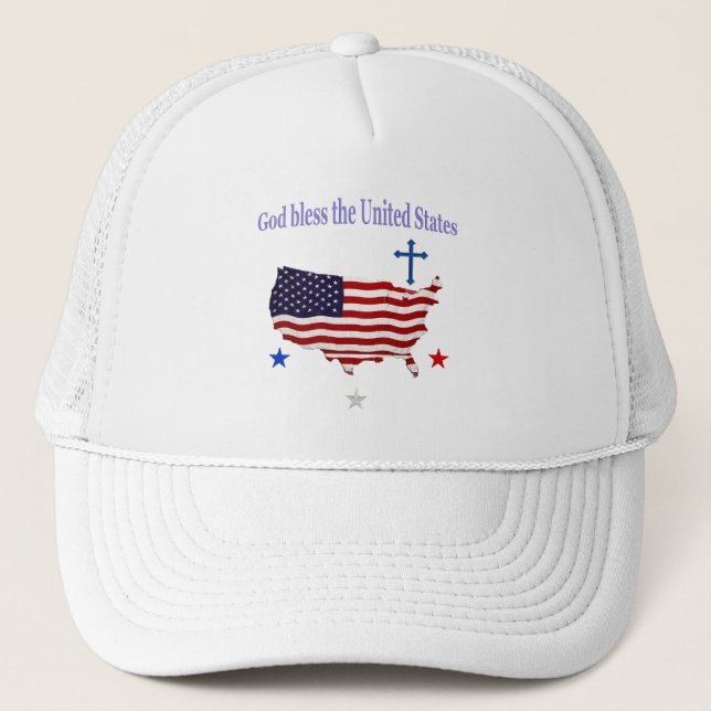 Casquette Dieu bénisse les États-Unis (Devant)