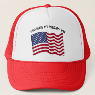 Casquette DIEU BÉNISSE MON FILS MILITAIRE avec le drapeau am