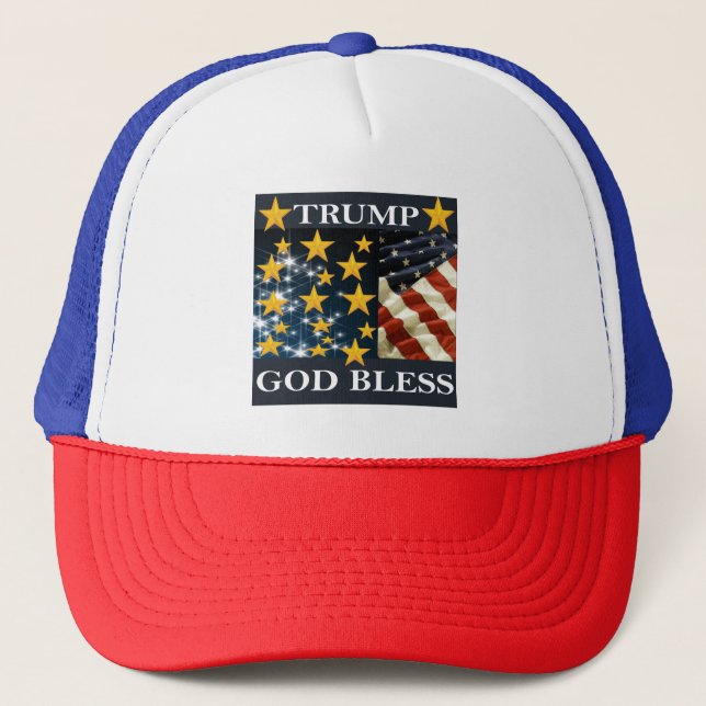 CASQUETTE DIEU BLESS TRUMP (Devant)