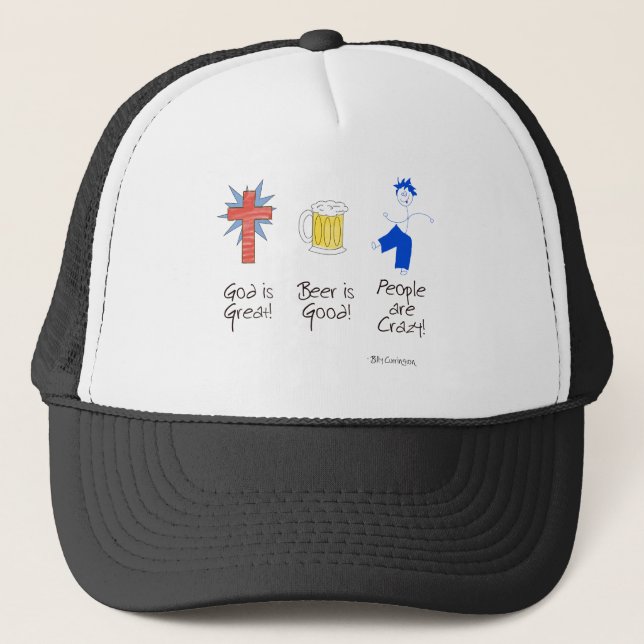 Casquette Dieu est grand, la bière est bonne, et les gens (Devant)