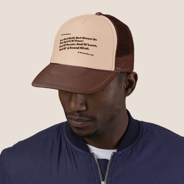 Casquette Dieu Ne Nous A Pas Donné L'Esprit De La Peur (En situation)