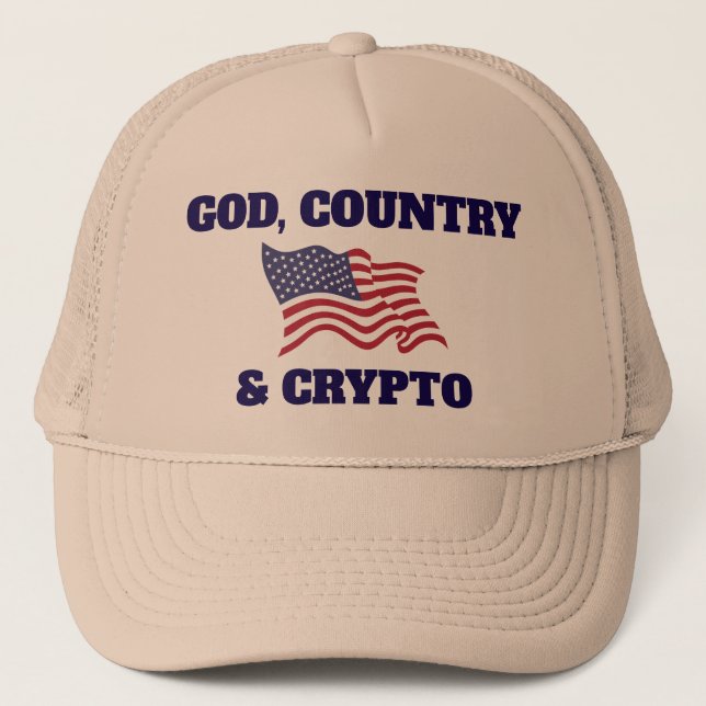 Casquette Dieu, Pays & Chapeau Crypto (Devant)