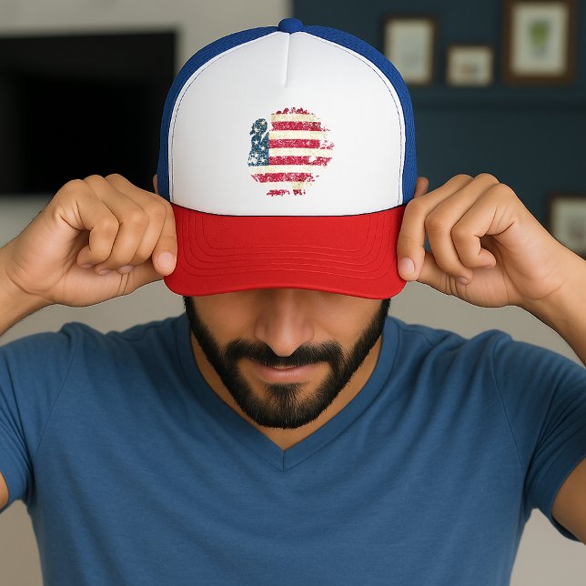 Casquette Dinde de Thanksgiving avec drapeau américain (Créateur téléchargé)
