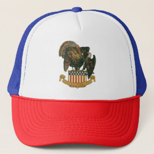 Casquette Dinde de Thanksgiving vintage, aigle, drapeau amér