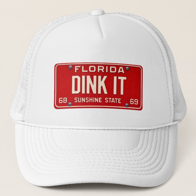 Casquette Dink It Pickleball Fan | Retro FL License Plate (Devant)