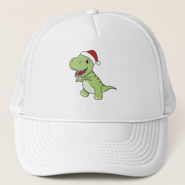 Casquette Dinosaur Noël Neige hiver T-Rex Dino (Devant)