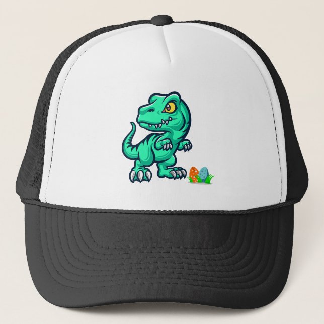 Casquette dinosaure avec des œufs (Devant)
