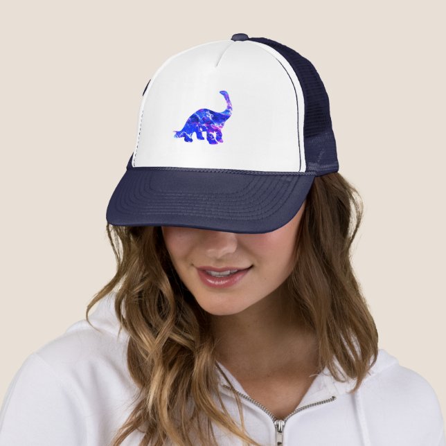 Casquette Dinosaure bleu électrique (En situation)