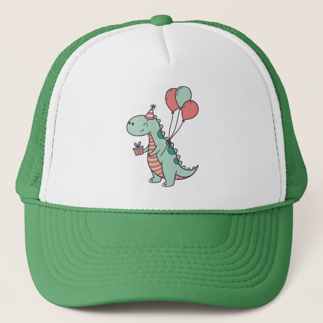 Casquette Dinosaure Dinosaure Caricature (Devant)