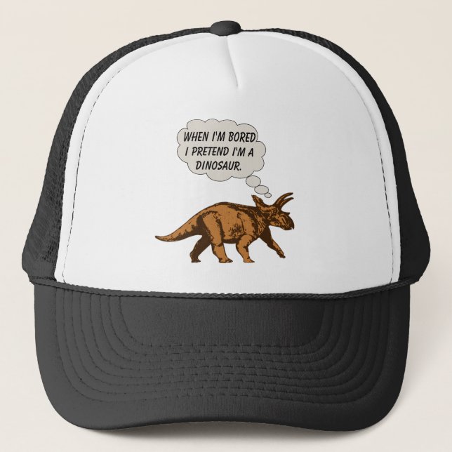 Casquette Dinosaure drôle de Triceratops (Devant)