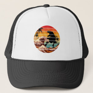 CASQUETTE DINOSAURE DRÔLE VAGUE DE KANAGAWA VINTAGE