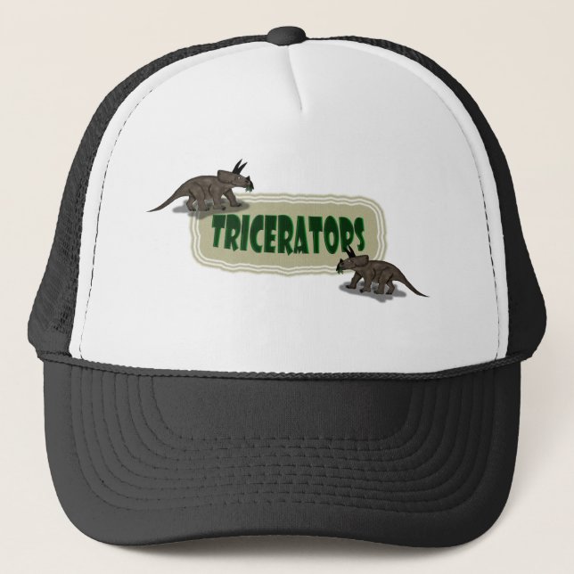 Casquette Dinosaure fait sur commande de Triceratops (Devant)