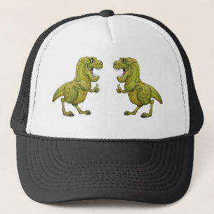 Casquette Dinosaure heureux de bande dessinée renonçant au