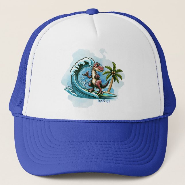 Casquette Dinosaure tropical du surf (Devant)