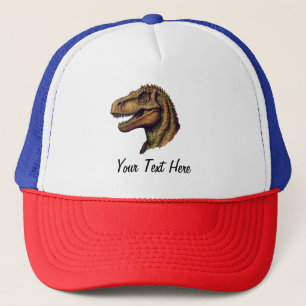 Casquette Dinosaure vert rouge personnalisé T-Rex Tyrannosau