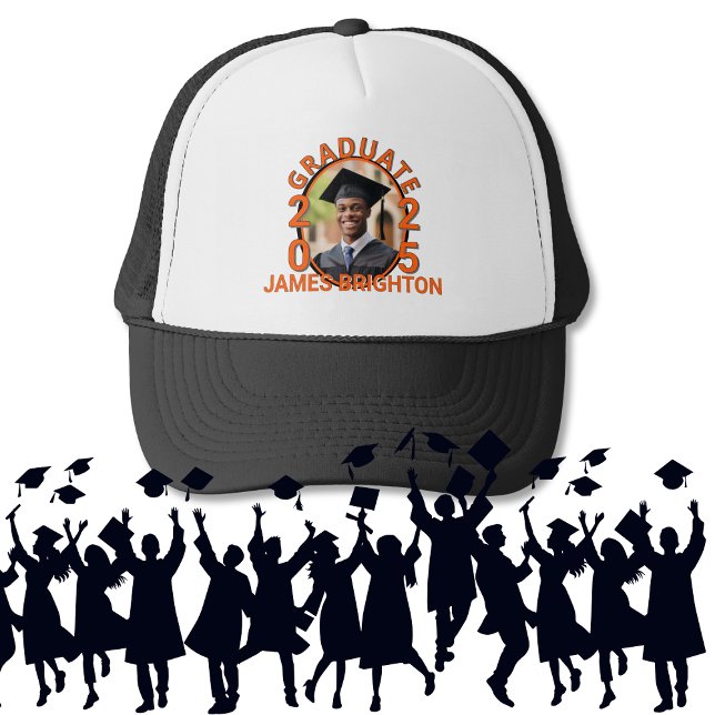 Casquette Diplômé en photo à thème Orange (Créateur téléchargé)