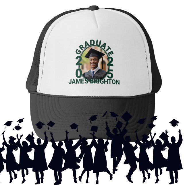 Casquette Diplômé en photo à thème vert (Créateur téléchargé)
