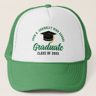 Casquette Diplômé Vert Personnalisable pour la Remise des Di