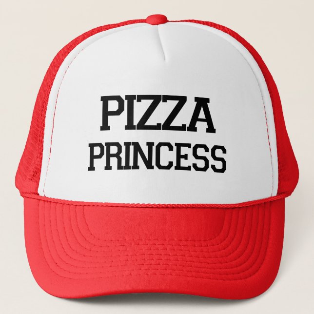 Casquette Dire drôle de fin gourmet de princesse de pizza (Devant)