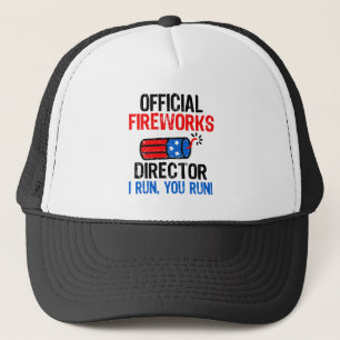 Casquette Directeur officiel des feux d'artifice Funny 4 jui