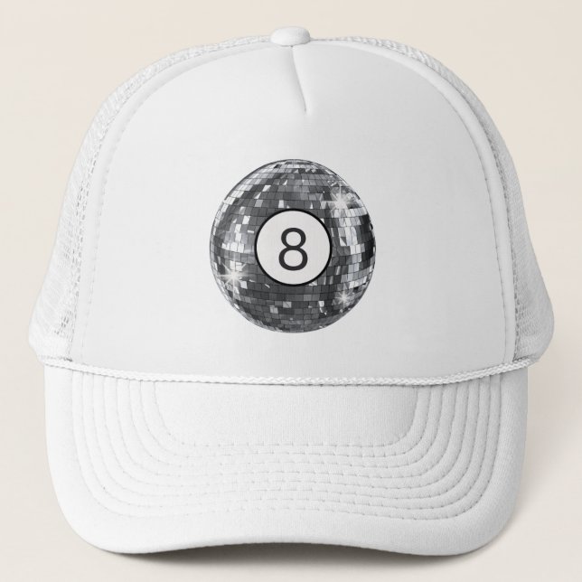 Casquette Disco Tendance Motif Ball, 8 Ball Art, Vibes Retro (Devant)