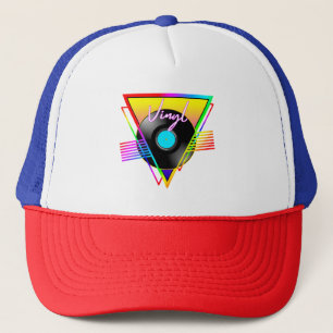Casquette Disque de musique vinyle arc-en-ciel coloré rétro
