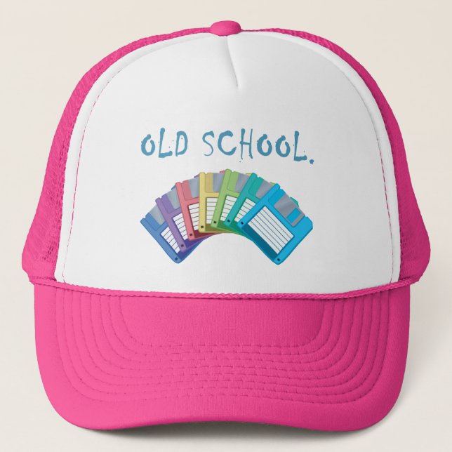 Casquette disquettes informatiques anciennes (Devant)