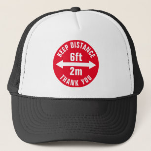 Casquette Distances sociales Signal de l'Merci de distance d