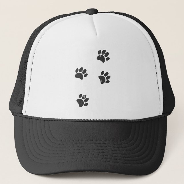 Casquette Distresse Chien Paw Traces (Devant)